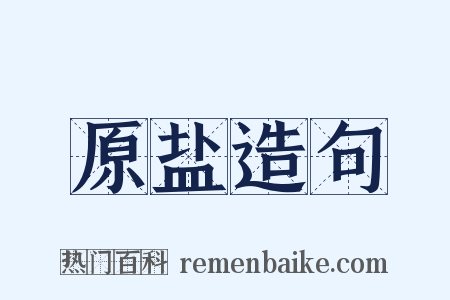 原盐造句是什么意思的图片